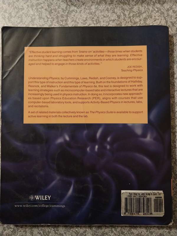 Understanding physics part 1 by Cummings Laws Redish Cooney