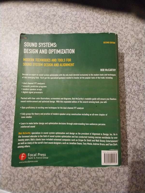 Sound systems: Design and optimization, Second edition (2013) by Bob McCarthy