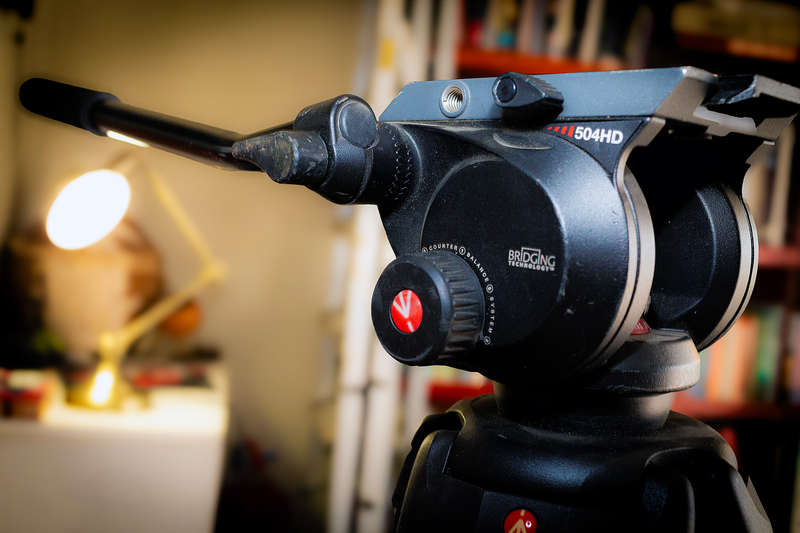 Manfrotto 504 fluid video head & 546GB aluminium twin leg video tripod