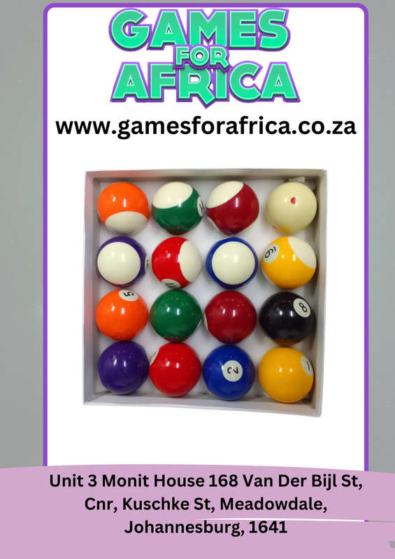 Red Dotted Pool Ball Set Numbered