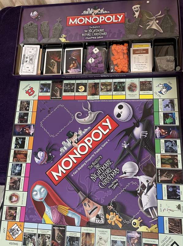 The Nightmare Before Christmas Monopoly Board Game - Collector's Edition