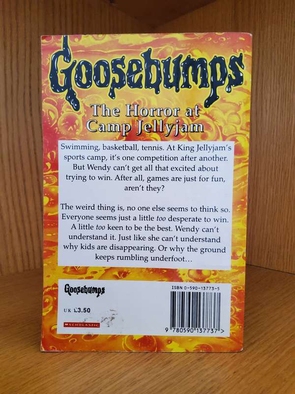 Goosebumps The Horror at Camp JellyJam by R L Stine