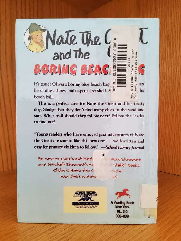 Nate the Great and the Boring Beach Bag by Marjorie Weinman Sharmat