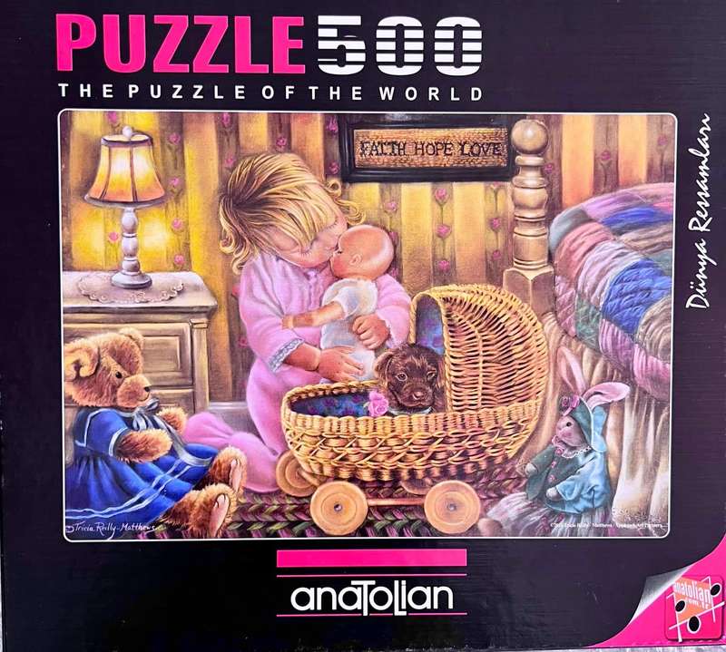 Anatolian 500 Piece Puzzle: Rockabye Baby Girl Pram Dolls Teddy Bear