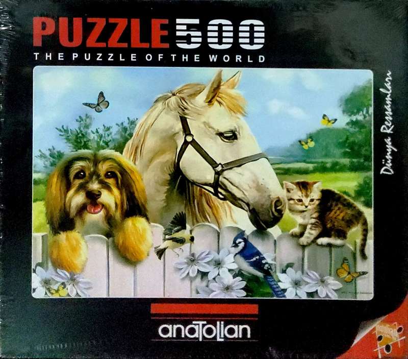 Anatolian 500 Piece Puzzle: My Best Friends Horse Dog Cat Bird