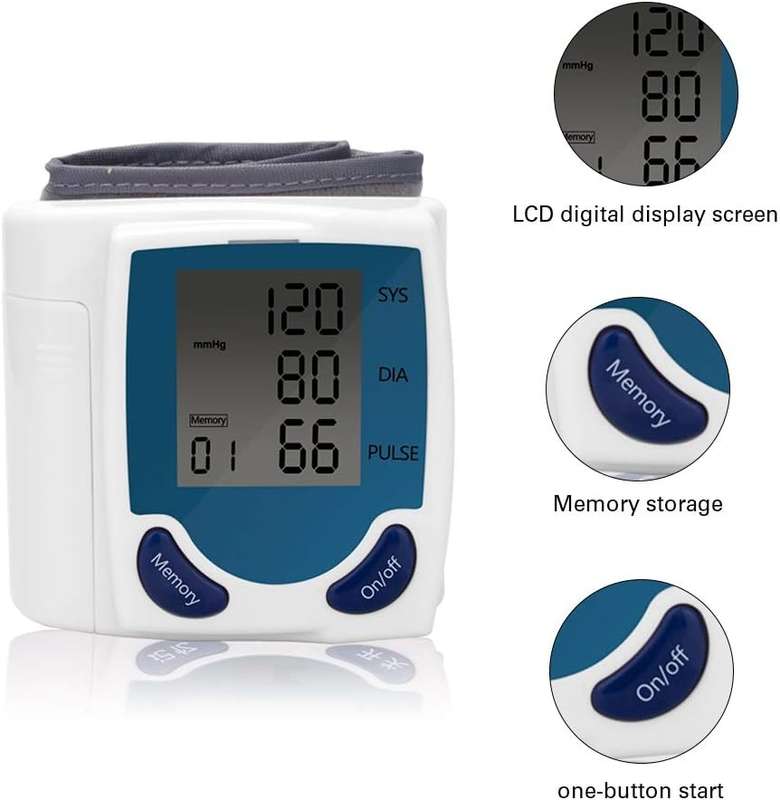 Boss Sphygmomanometer Wristwatch Blood Pressure Monitor Digital Automatic Measure Blood Pressure