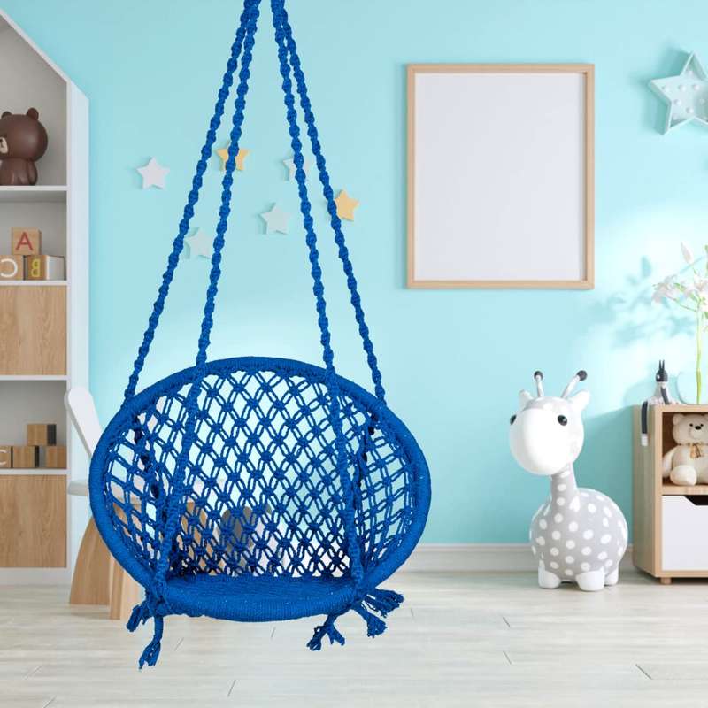 Handmade Rope Knitted Macrame Hanging Swing Chair