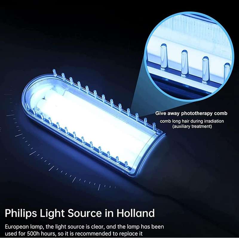 Portable UV Light Therapy Vitiligo Lamp With Timer And LCD Display