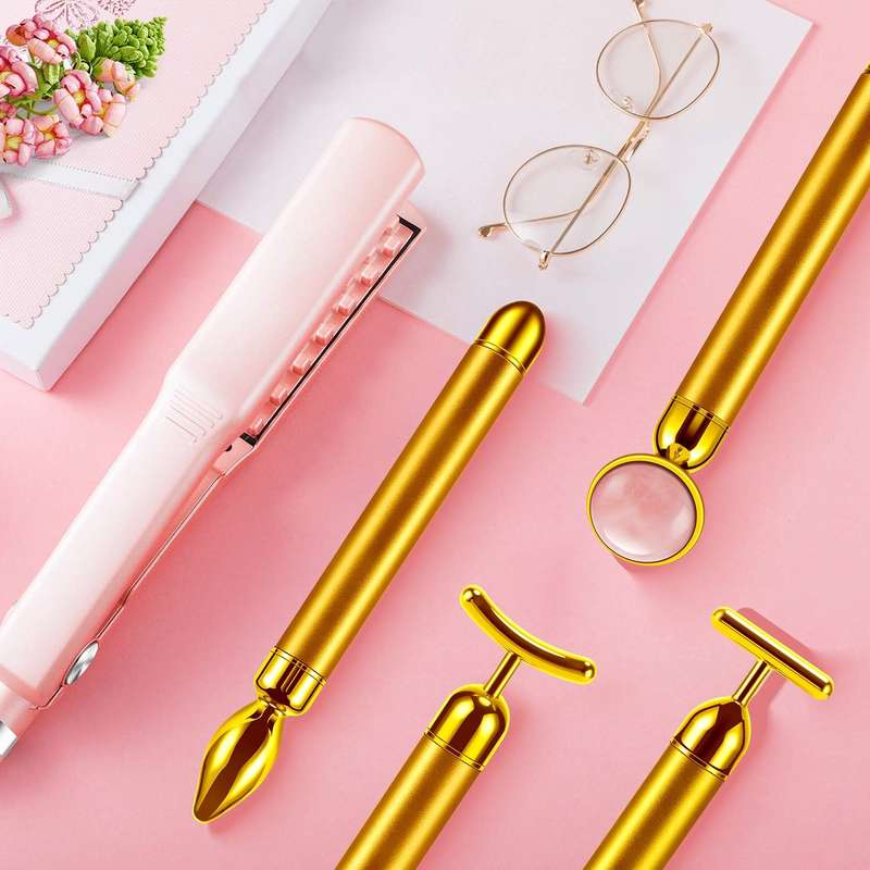 4 In 1 Face Massager Roller 24k Golden Face Roller, Arm Eye Nose Massager