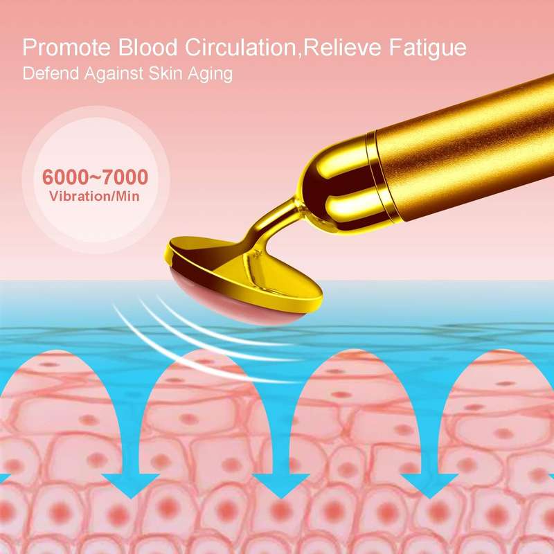 4 In 1 Face Massager Roller 24k Golden Face Roller, Arm Eye Nose Massager