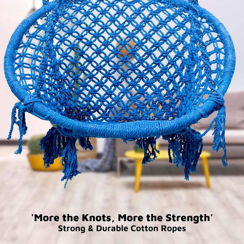 Handmade Rope Knitted Macrame Hanging Swing Chair