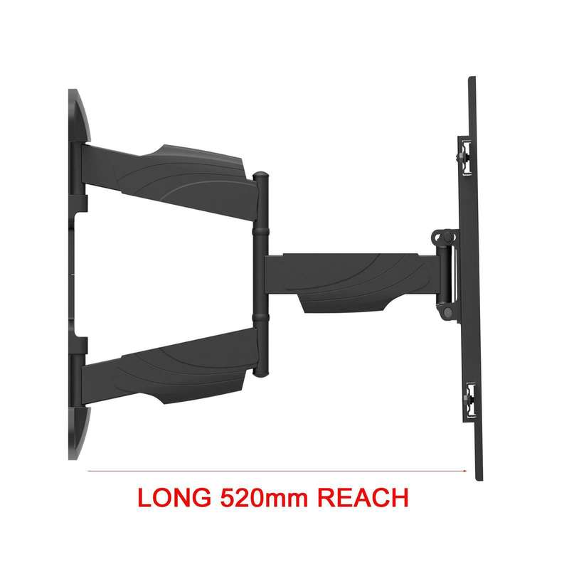 Full Motion Wall Mount Bracket Articulating for 32-60" TV, Black