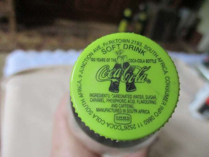 OLD S.A. 1,25 LITRE COCA-COLA GLASS BOTTLE