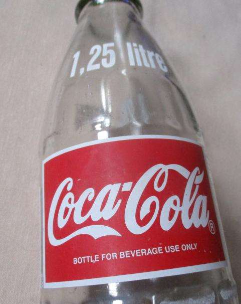 OLD S.A. 1,25 LITRE COCA-COLA GLASS BOTTLE