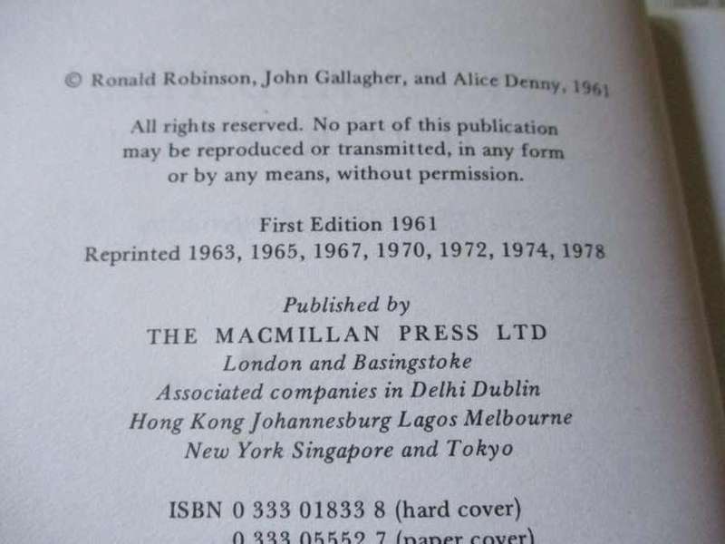 AFRICA AND THE VICTORIANS - THE OFFICIAL MIND OF IMPERIALISM - RONALD ROBINSON AND JOHN GALLAGHER
