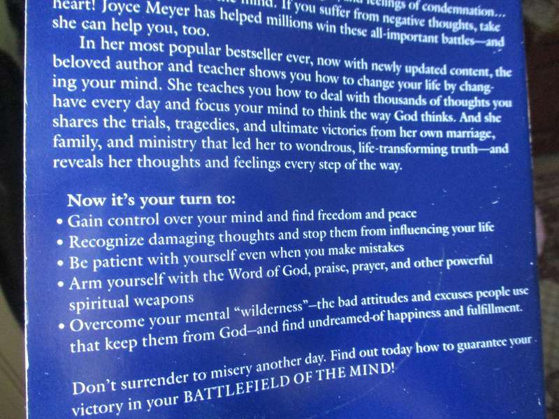 BATTLEFIELD OF THE MIND - WINNING THE BATTLE IN YOUR MIND - JOYCE MEYER