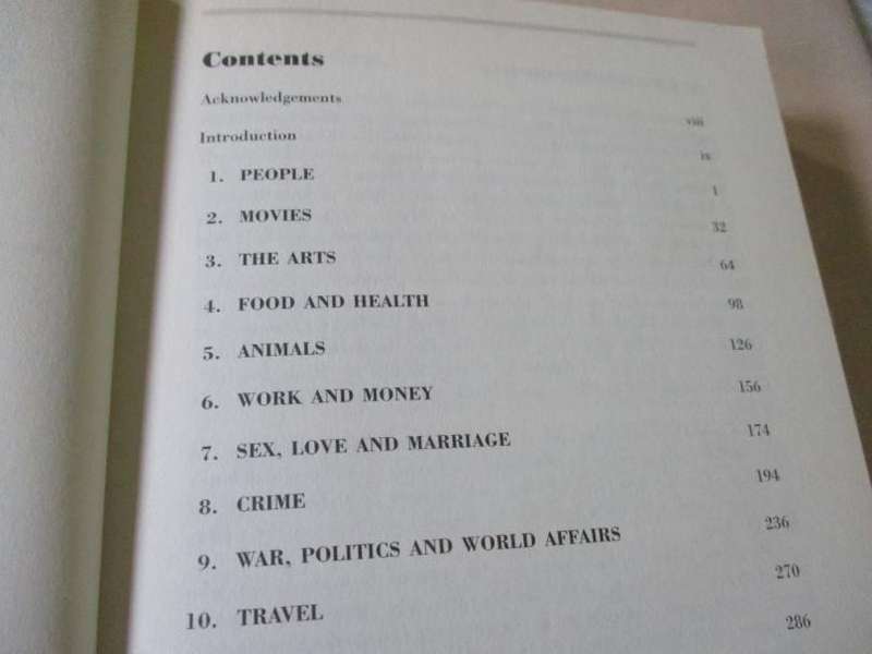 THE BOOK OF LISTS - THE ORIGINAL COMPENDIUM OF CURIOUS INFORMATION - DAVID WALLECHINSKY