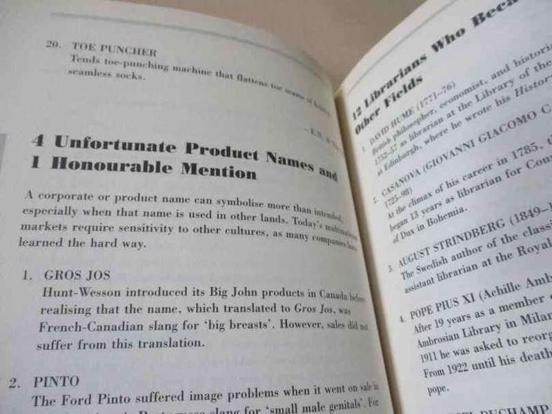 THE BOOK OF LISTS - THE ORIGINAL COMPENDIUM OF CURIOUS INFORMATION - DAVID WALLECHINSKY