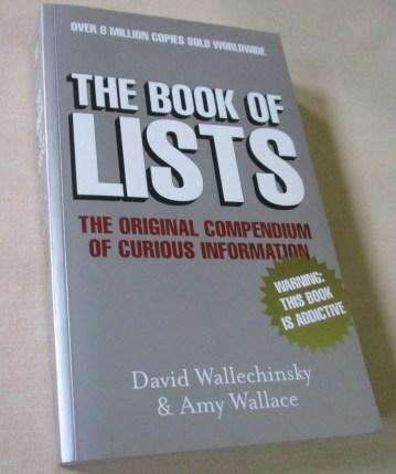 THE BOOK OF LISTS - THE ORIGINAL COMPENDIUM OF CURIOUS INFORMATION - DAVID WALLECHINSKY