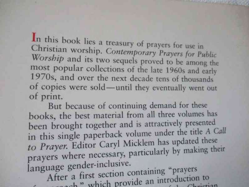 A CALL TO PRAYER - PUBLIC WORSHIP THROUGH THE CHRISTIAN YEAR - CARYL MICKLEM