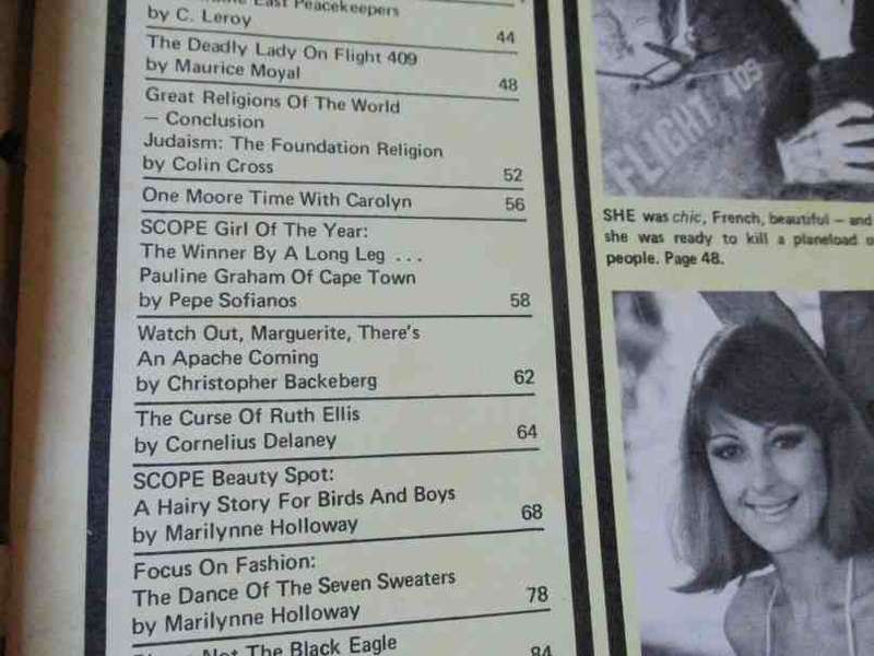 SCOPE MAGAZINE 18 APRIL 1975 ( jackie onassis, censorhip sa, middle-east, pauline graham ct