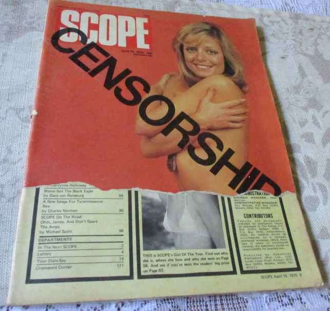 SCOPE MAGAZINE 18 APRIL 1975 ( jackie onassis, censorhip sa, middle-east, pauline graham ct