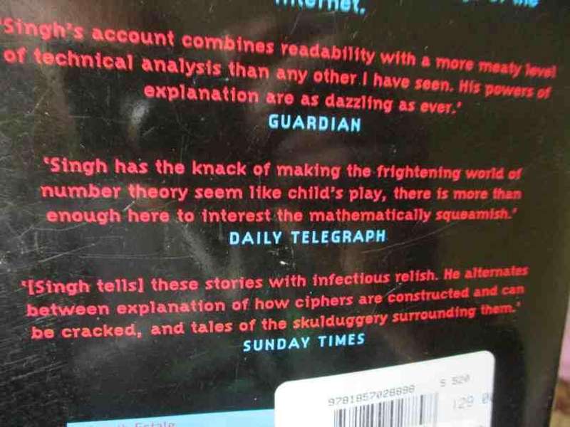 THE CODE BOOK - THE SECRET HISTORY OF CODES AND CODE-BREAKING - SIMON SINGH