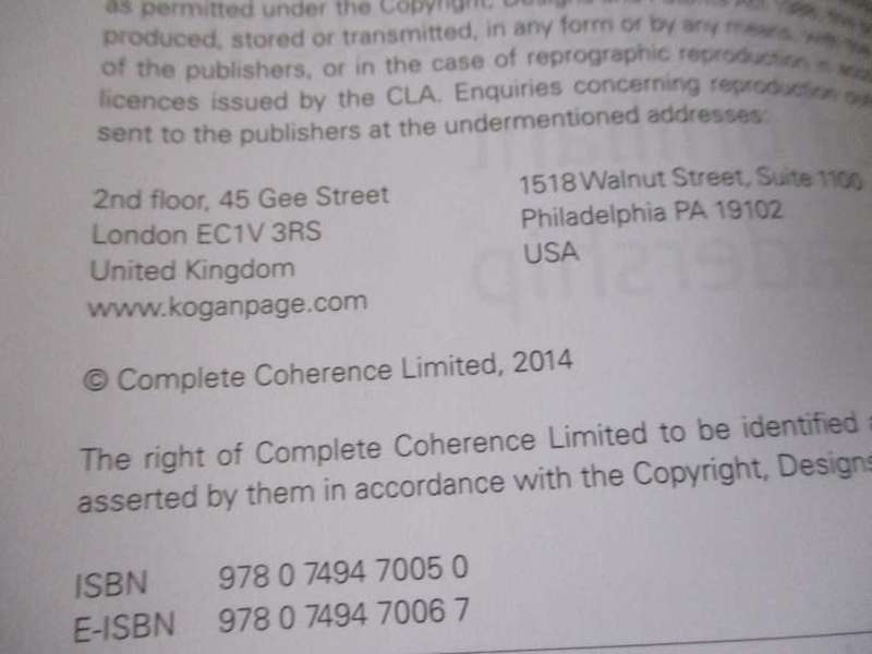 COHERENCE - THE SECRET SCIENCE OF BRILLIAN LEADERSHIP - DR ALAN WATKINS ( signed )