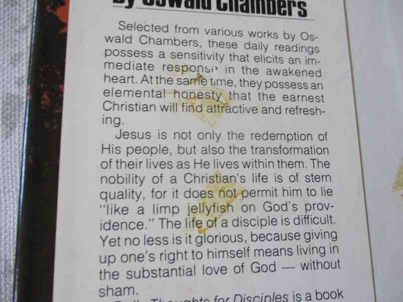 DAILY THOUGHTS FOR DISCIPLES - OSWALD CHAMBERS