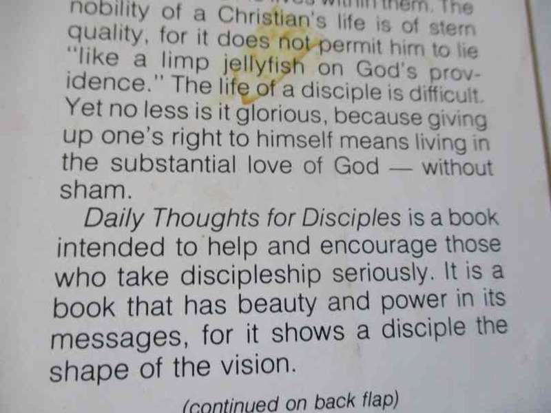 DAILY THOUGHTS FOR DISCIPLES - OSWALD CHAMBERS