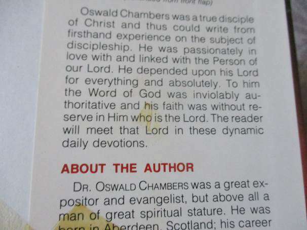 DAILY THOUGHTS FOR DISCIPLES - OSWALD CHAMBERS