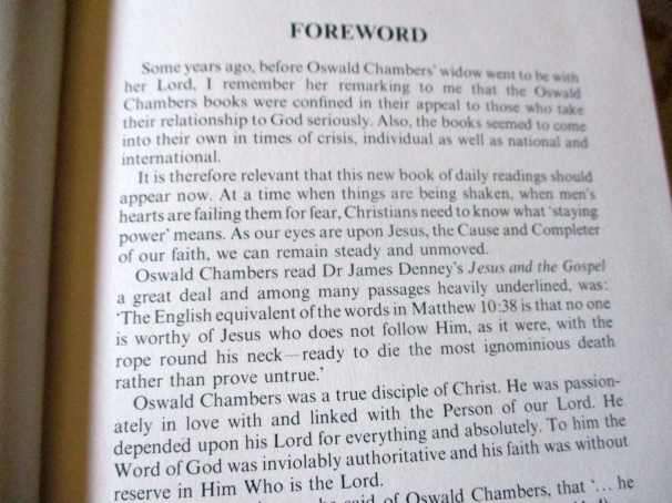 DAILY THOUGHTS FOR DISCIPLES - OSWALD CHAMBERS