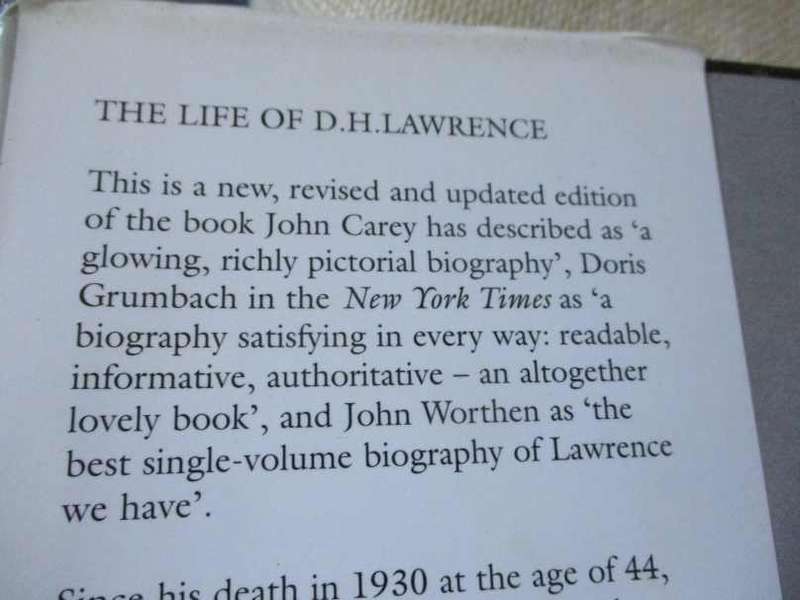 THE LIFE OF DH LAWRENCE, AN ILLUSTRATED BIOGRAPHY - KEITH SAGAR