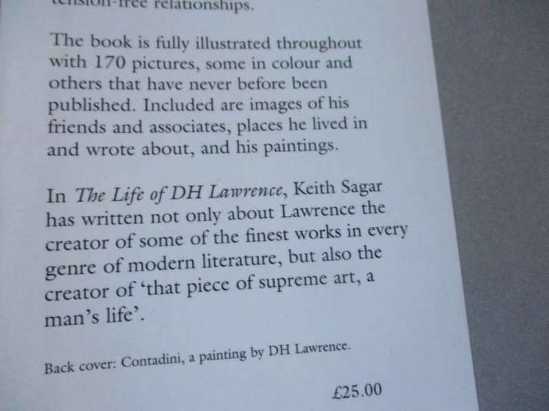 THE LIFE OF DH LAWRENCE, AN ILLUSTRATED BIOGRAPHY - KEITH SAGAR