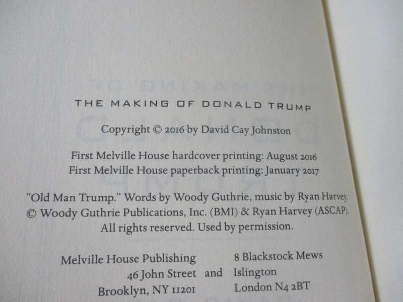 THE MAKING OF DONALD TRUMP - DAVID CAY JOHNSTON