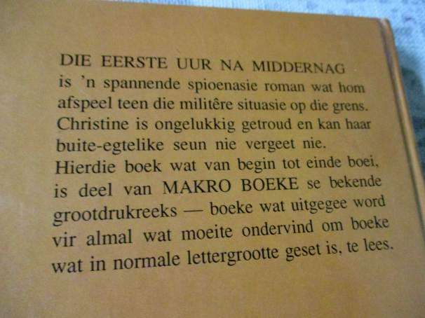 DIE EERSTE UUR NA MIDDERNAG - MELANIE BOSHOFF ( grootdruk )