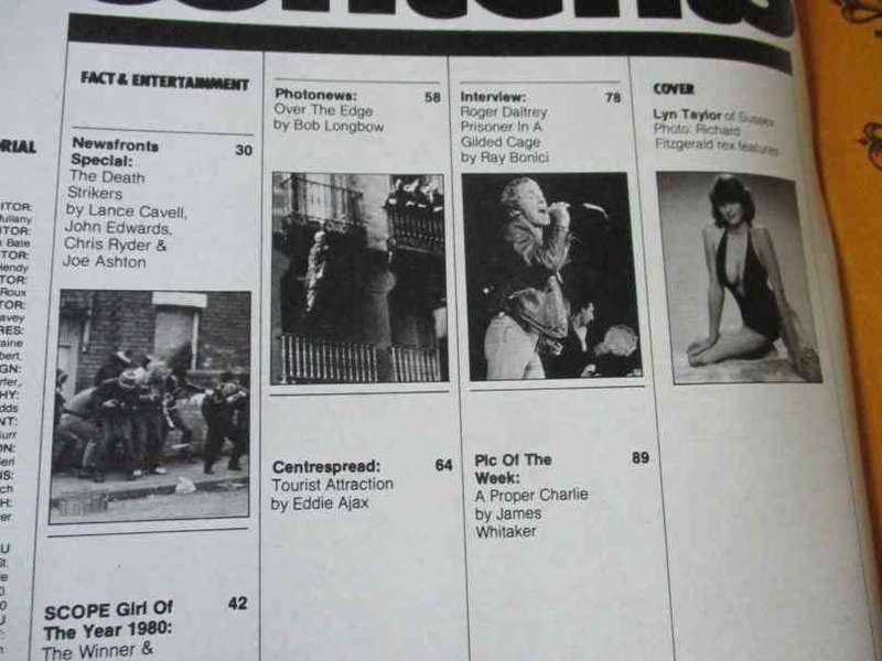SCOPE MAGAZINE 5 JUNE 1981 ( scope girl of the year Leanne summerbee, ireland, roger daltrey,
