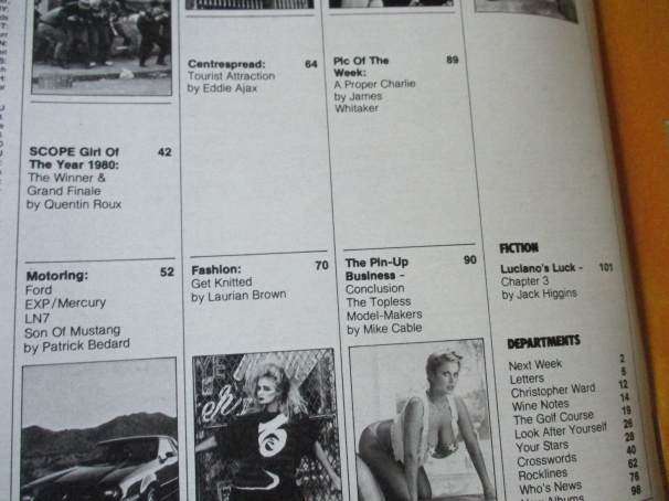 SCOPE MAGAZINE 5 JUNE 1981 ( scope girl of the year Leanne summerbee, ireland, roger daltrey,