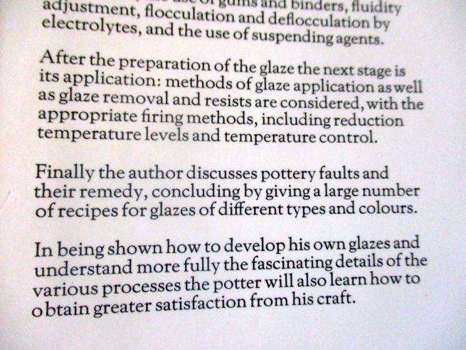 GLAZES FOR THE CRAFT POTTER - HARRY FRASER