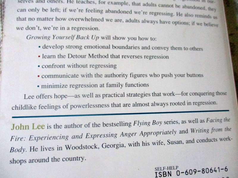 GROWING YOURSELF BACK UP - UNDERSTANDING EMOTIONAL REGRESSION - JOHN LEE
