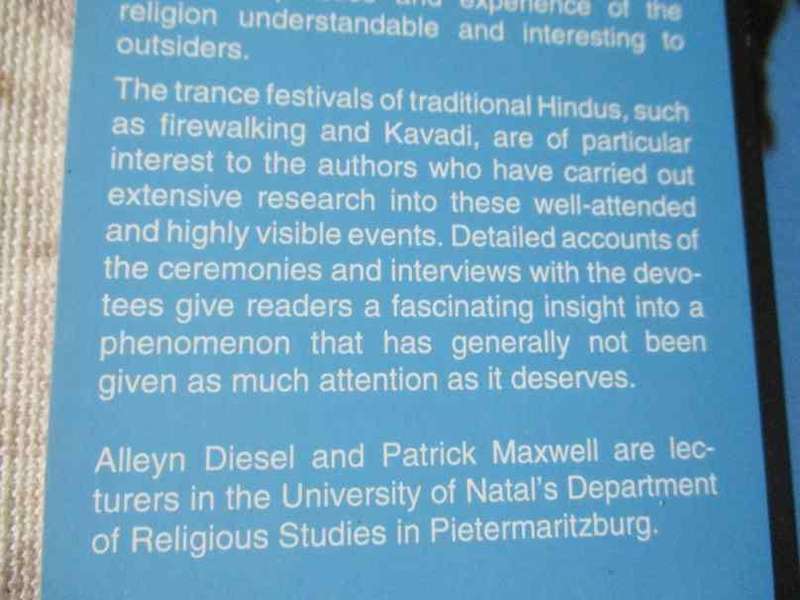 HINDUISM IN NATAL - ALLEYN DIESEL AND PATRICK MAXWELL