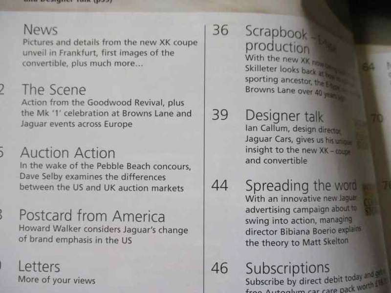 JAGUAR WORLD MONTHLY MAGAZINE NOVEMBER 2005