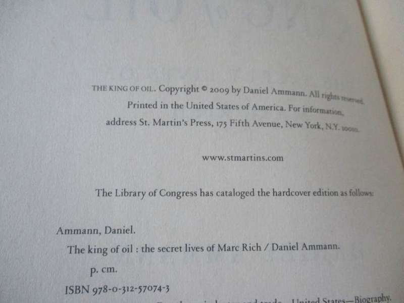 THE KING OF OIL - THE SECRET LIVES OF MARC RICH - DANIE AMMANN