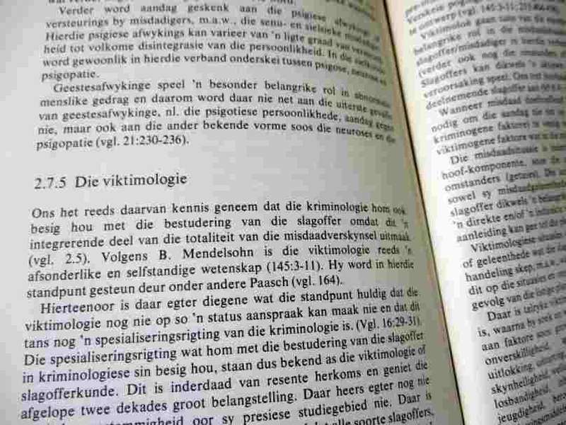 KRIMINOLOGIE - N' INLEIDING - VAN DER WALT - UNISA