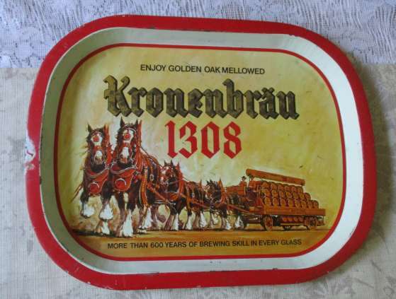 OLD S.A. KRONENBRAU BEER SERVING TRAY