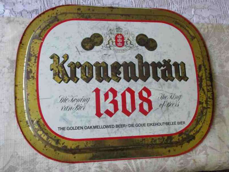 OLD S.A. KRONENBRAU BEER SERVING TRAY