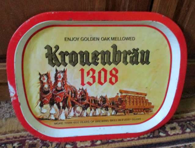 OLD S.A. KRONENBRAU BEER SERVING TRAY