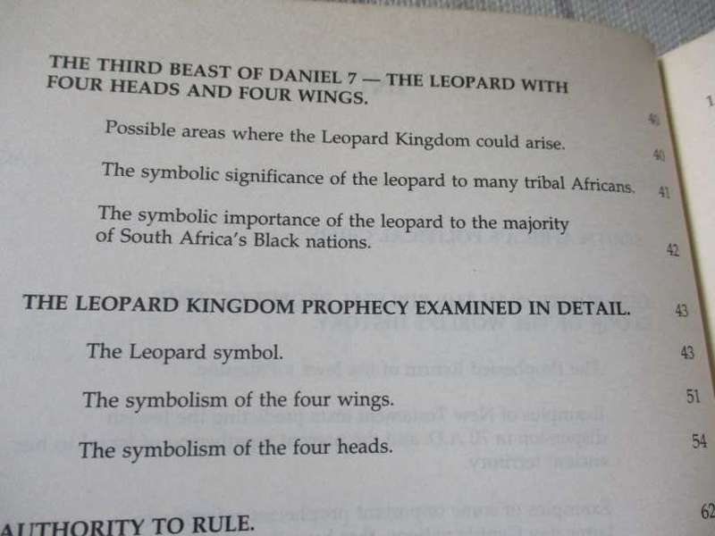 THE LEOPARD KINGDOM OF DANIEL 7:6 - SOUTH AFRICA'S FUTURE IN BIBLE PROPHECY - R HIGGINS