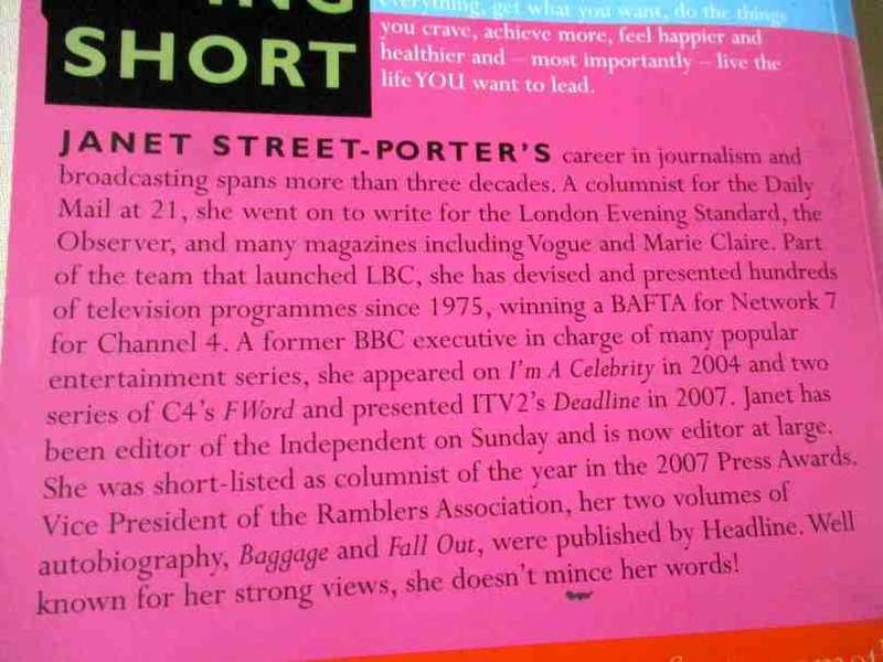 LIFE'S TOO F***ING SHORT - A GUIDE TO GETTING WHAT YOU WANT OUT OF LIFE  ... - JANET STREET-PORTER