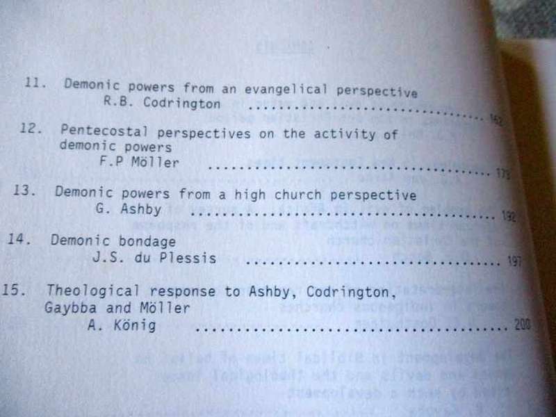 LIKE A ROARING LION ... - ESSAYS ON THE BIBLE, CHURCH AND DEMONIC POWERS - PIETER G.R. de VILLIERS